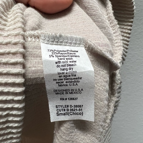 NWT: Tres Bien Oatmeal Corded Gauze Dress Sz: Small - Picture 11 of 11